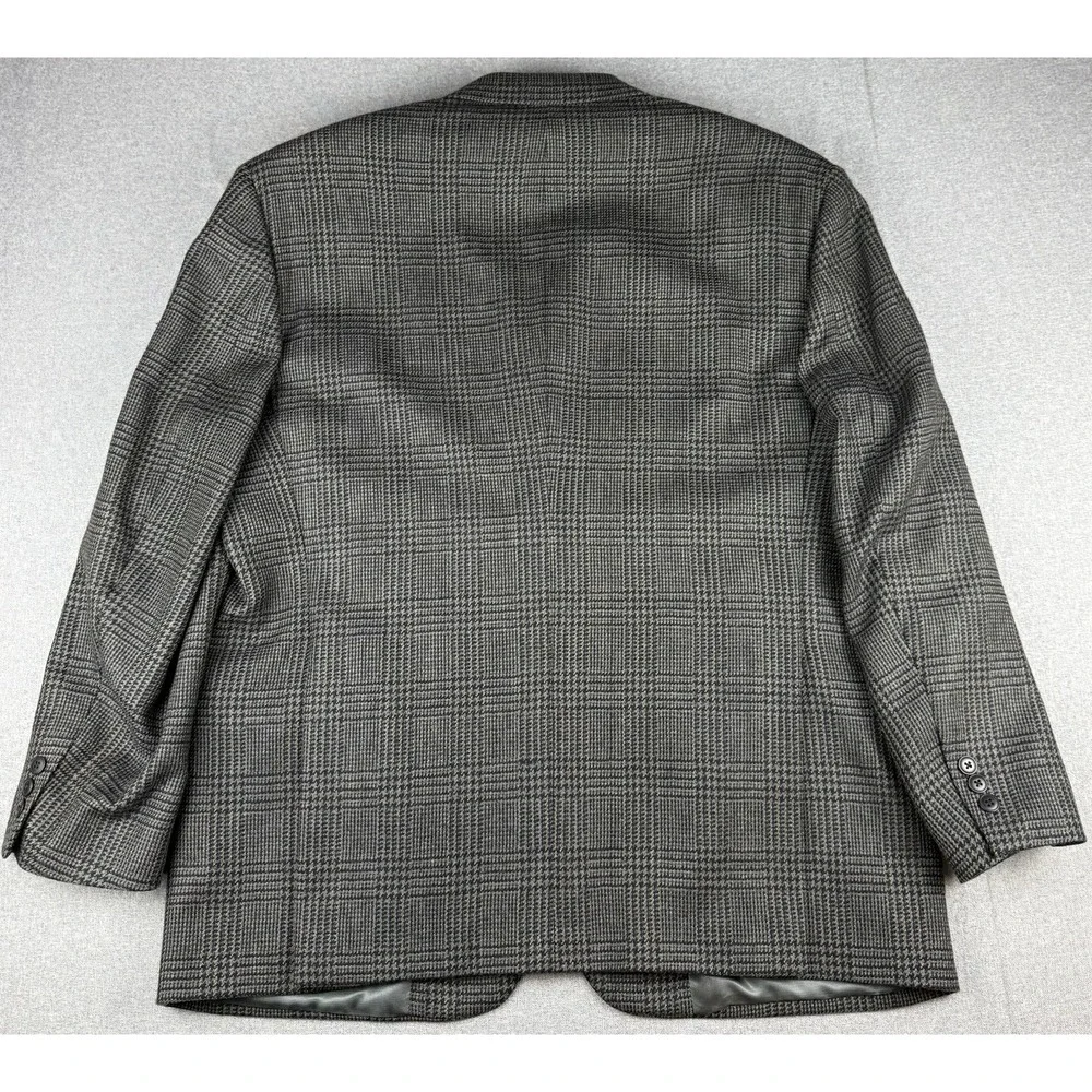 J.G. Hook 44S Gray Glen Plaid Sport Coat Blazer 100% Worsted Wool USA